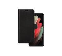 Lynge - Protection à rabat pour téléphone portable - cuir pleine fleur - noir - pour Samsung Galaxy S21 Ultra 5G