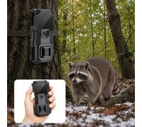 LynHawk Mini caméra de chasse 36 MP 2K avec montage sécurisé, étanchéité | Caméra de jeu avec déclenchement rapide de 0,1 s, boîtier verrouillable, vision nocturne, sangle plus large et boucle