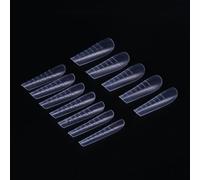 Lynis-Nailshop.de Lot de 120 faux ongles en forme d'amande russe, 12 tailles, en forme d'amande russe, extensions d'ongles, en gel à double pointe, réutilisables