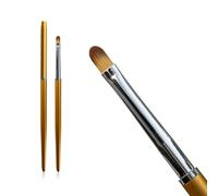 Lynis-Nailshop.de Pinceau à gel professionnel pour ongles Taille 4 Doré Pour gel de construction, gel de couleur et modelage précis du gel, parfait pour les créateurs d'ongles amateurs expérimentés