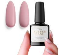 Lynis-Nailshop.de - Rubber Base Gel Cotton Nude - Gel de construction flexible - Gel caoutchouc Shellac - Gel de base - UV et LED - Idéal pour le renforcement des ongles naturels - Rose nude - 7,3 ml