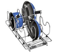 LYNK PROFESSIONAL Organiseur de casseroles et poêles pour armoire - Support de rangement coulissant pour poêles et casseroles - Organiseur de cuisine et rangement coulissant - 27,5 x 52,5 cm (l x P