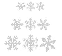 Lynlon Lot de 108 flocons de neige amovibles en PVC statique pour décoration de fenêtre de Noël, portes, vitrines, façades en verre