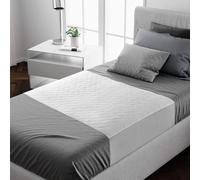 Lynmark® Protège Matelas Imperméable avec Rabats À Glisser - Couverture Imperméable pour Incontinence Absorbant Jusqu’à 2 litres - Protection Matelas en Coton pour Lit Simple - 90 x 85 cm, Blanc
