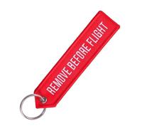 LYNMTPJ 1 Pc Wholesale Aviation Keychain Do Not Pull Danger Remove Before Flight Both Sides Embroidery Car Key Pendant Tag Accessories(Design 3)
