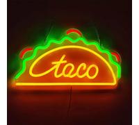 LYNMTPJ Taco Neon Sign Acrylic Handmade Mexican Burritos Led Light Neon Light for Store Display Bar Nightclub Grand Opening Gift