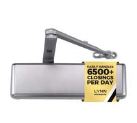 LYNN HARDWARE Ferme-porte commercial extra résistant, DC9016 Ferme-porte automatique monté en surface, taille 1 à 6, ferme-porte commercial robuste pour zones à fort trafic, aluminium