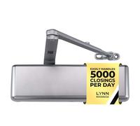 LYNN HARDWARE Ferme-porte commercial extra résistant, DC9016 Ferme-porte automatique monté en surface, taille 1 à 6, ferme-porte commercial robuste pour zones à fort trafic, aluminium