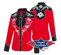 LYNN red Chemises country Stars and Stripes country western femme