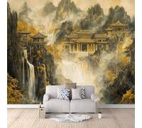 LYNNB Art Oriental Papier Peint 3D Esthétique Architecturale Classique Papier Peint Panoramique Pour Salon Chambre Décor Murale, Intissé Murale Restaurant Couloir TV Fond Mural 150×105cm (L x H)