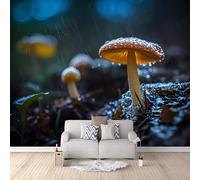 LYNNB Papier Peint Panoramique 3D Champignon Papier Peint Murale Champignons De La Jungle Nature Poster Tableaux Muraux, Photo Mural Salon Chambre TV Mur de fond Décor 300 × 210 cm (L x H)