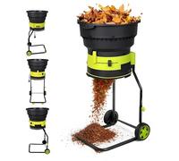 LYNNEYING Broyeur Et Déchiqueteuse Jardin, Broyeur Feuilles Électrique 2500W An ti Surchauffe, Réduction 17:1, Grande Trémie, Efficace Pour Compost, Pelouse, Gestion Végétation(Powercord*10m)