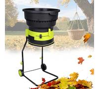 LYNNEYING Broyeur Feuilles Électrique, Déchiqueteuse Déchets Jardin Ratio 17:1, Broyeur-Déchiqueteuse Combiné, 2500W, Bac Collection Durable, Nettoyage Jardin, Compost Tontes(Powercord*60m)