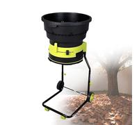 LYNNEYING Broyeur Feuilles Électrique with Sans Lame, Déchiqueteuse Pour Pelouse, 2500W Ratio 17:1, Grande Trémie 53cm, Utilisation Simple, Pour Déchets Jardin, Compostage, Aménagement(NoPowercord)