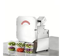 LYNNEYING Hache-Légumes Automatique 200W, Robot Culinaire Électrique, Épaisseur Réglable 1.5-35mm, Acier Inoxydable, Capacité 150kg/H, Goulotte 7cm, Usage Commercial, Carottes Pommes De Terre
