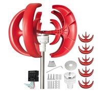 LYNNEYING Kit d'éolienne verticale,générateur 12V/24V à 5 pales,adapté aux systèmes solaires hybrides,moteur à aimant permanent pour maison,éclairage public Marine,Hors Réseau(DC,3000W24V)