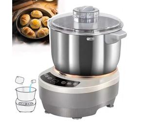 LYNNEYING Pétrin électrique grande capacité avec fonction de fermentation, machine à pétrir la farine en acier inoxydable 200W avec minuterie et commande tactile pour pizza et pain(7L)