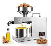 LYNNEYING Presse à Huile Automatique 820W, Machine à Huile à Presse Froide et Chaude pour Maison et Commerce, Chauffage à Température Constante 200℃, pour Noix de Walnut/Sésame/Graines de Tournesol