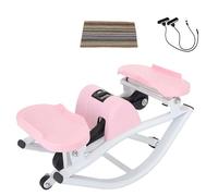 LYNNEYING Step Latéral À Double Action, Machine d'exercice Compacte pour Les Jambes Et Les Fessiers, Entraînement Doux À Faible Impact, Idéal pour Les Appartements Et Les Studios(Pink)