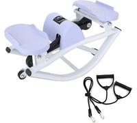 LYNNEYING Step Latéral À Double Action, Machine d'exercice Oscillante, Raffermissement des Jambes, des Fessiers Et De La Ceinture Abdominale, Entraînement Silencieux À Domicile(Purple)