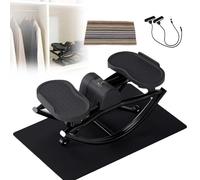 LYNNEYING Step Latéral Oscillant, Soutient L'équilibre, Machine d'exercice À Faible Impact 50x25x25cm, Appareil Compact À Surface Antidérapante, Idéal pour Les Débutants(Black)