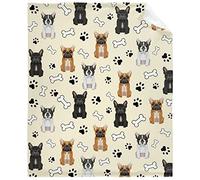 Lynnezilla Couverture bouledogue français - Couverture en flanelle ultra douce, duveteuse, chaude et confortable, décoration d'intérieur pour canapé, sofa, lit, toutes saisons, 101,6 x 76,2 cm pour