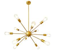 LynPon Lustres noirs plafonniers salon, 6 lumières suspension luminaire classique moderne vintage éclairage de plafond industriel pour salle à manger cuisine îlot chambre couloir éclairage E14