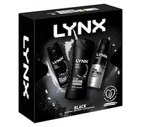 Lynx Black Trio Coffret cadeau pour homme Spray corporel, gel douche et déodorant APA Cadeau pour lui