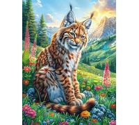 Lynx de la Jungle 1000 Pièces Puzzle Collectionneur en Carton Rigide sans Déformation Contes de fées Animaux et Plantes Très Difficile Motif Complexe Décoration Murale Qualité Premium 1000 PCS