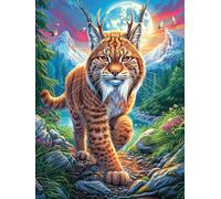 Lynx de la Jungle 300 Pièces Puzzle pour Ado en Carton Anti-Déchirure Contes de fées Animaux et Plantes Facile Débutant Jeu De Société Soirée Entre Amis Cadeau Anniversaire Petit Prix 300 PCS