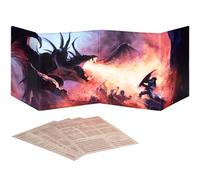 LYNX Écran MJ DND 5e - DM Screen/Écran du Maître de Jeu de D&D avec Impression en Couleur et Inserts Personnalisables - Cadeau pour Donjon et Dragon/Dungeons & Dragons/JdR/Jeu de Role Accessoires