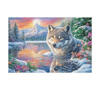 Lynx en forêt 1000 Pieces Casse-tête Collectionneur en Carton Anti-Déchirure Haute Difficulté Décoration Murale Collection Cadeau Noël Qualité Premium 1000 PCS