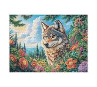 Lynx en forêt 500 Pièces Puzzle Adulte en Carton Anti-Déchirure Haute Qualité Très Difficile Anti-Stress Décoration Murale Cadeau Noël Qualité Premium 500 PCS