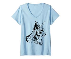 Lynx Grand félin Félin T-Shirt avec Col en V