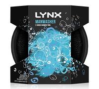 Lynx Outil de douche à 2 faces avec 2 options de récurage, éponge de douche pour un meilleur nettoyage, 1 pièce, noire