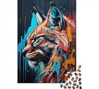 Lynx Panorama Set de 500 pièces, Puzzle carré Gauche 1 pour Adultes, Puzzles en Bois, Jeux de défi Uniques, 500 pièces (52 x 38 cm)