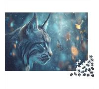 Lynx Papillon Puzzle 1000 Pièces Educa Jouet en Bois Divertissement Créatif Décoration Intérieure Forêt brumeuse Jeu Éducatif Challenge Toy Adultes Et Enfants À Partir De 14 Ans 1000pcs (75x50cm)