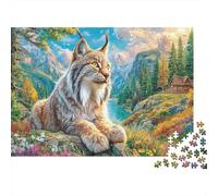 Lynx Puzzle 1000 Piece pour Adultes Et Adolescents Âgés De 14 Ans Et Plus, Jeu De Défi Intellectuel Puzzles 70x50cm/1000pcs
