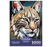Lynx Puzzle 1000 Pièces Educa Jouet Cadeau Unique De l'art De La Décoration Animaux Jeu Éduchatif Challenge Toy pour Adultes Et Enfants À Partir De 12 Ans 70x50cm/1000pcs