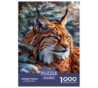 Lynx Puzzle 1000 Pièces Educa Jouet Divertissement Créatif De l'art De La Décoration Animaux Jeu Éduchatif Challenge Toy pour Adultes Et Enfants À Partir De 12 Ans 52x38cm/1000pcs