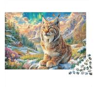 Lynx Puzzle 1000 Pièces pour Adultes Et Enfants, Difficile Puzzles, Activité Familiale Captivante,Jeu De Défi Intellectuel 70x50cm/1000pcs