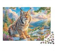 Lynx Puzzle 1000 Pièces, Puzzles Difficiles, Adaptés Aux Adultes Et Aux Enfants, Jeu De Défi Intellectuel 70x50cm/1000pcs