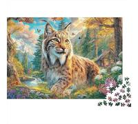 Lynx Puzzle 1000 Pièces, Puzzles Difficiles, Adaptés Aux Adultes Et Aux Enfants, Jeu De Défi Intellectuel 70x50cm/1000pcs