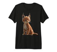 Lynx Rouge Chat Sauvage Chat Prédateur Doux Lynx T-Shirt Haut de Gamme