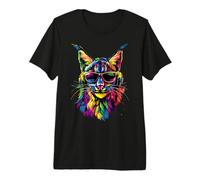 Lynx Rouge Chat Sauvage Chat Prédateur Doux Lynx T-Shirt Haut de Gamme