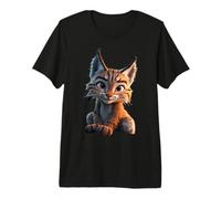 Lynx Rouge Chat Sauvage Chat Prédateur Doux Lynx T-Shirt Haut de Gamme