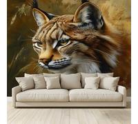 Lynx sauvage Papier Peint Panoramique Papier Peint Intissé Poster Geant Mural Personnalisé 3D Peinture Murale Tv Pour Salon Chambre Décoration Murale 300(H) x 210(L) cm