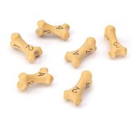 LYNX Set de Dés JDR D4 - Lot de Six Dés 4 Faces - Dés Jeu de Role à Thème Crâne et Os. Cadeau Donjon & Dragon/Dungeons & Dragons (DND), Warhammer, D&D, Pathfinder, Magic The Gathering (MTG)(Jaune)
