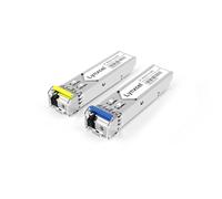 Lynxcel 1 paire d'émetteurs-récepteurs bidi SFP 1,25 G, module SFP monomode 1000Base-BIDI, SMF 1310 nm/1550 nm, jusqu'à 20 km pour Cisco, Ubiquit UniFi, TP-Link, Meraki, Intel, Mikrotik, Netgear et