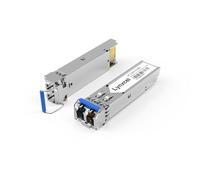 Lynxcel Lot de 2 émetteurs-récepteurs SFP LC 1,25 G, module SFP monomode 1000Base-LX, double LC SMF 1310 nm, jusqu'à 20 km pour Cisco, Ubiquit UniFi, TP-Link, Meraki, Intel, Mikrotik, Netgear et plus